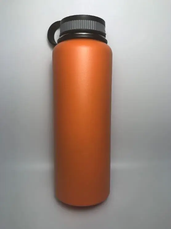 Горячо! 10 цветов 18 унций/32 унций/40 унций H-y-d-r-o F-l-a-s-k вакуумная Изолированная бутылка для воды из нержавеющей стали с широким горлышком с логотипом - Цвет: Orange