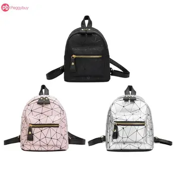 

New Design High Quality Fashion Icon Diamond Lattice Leather Mini Rucksack Backpacks Women Geometry Travel Shoulder Bags