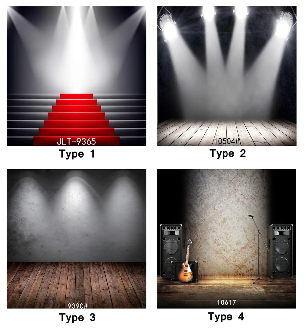 Stage Lighting Party Red Carpet Musical 8X8ft Photography Background Camera Fotografica Printd Cloth Backdrops for Photo Studio |