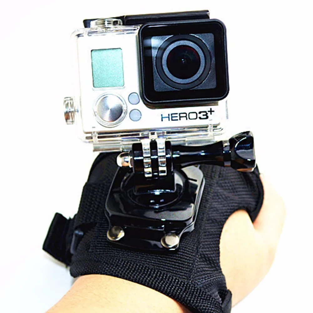 

Camera Rotating Wrist Strap 360 Degree Glove Style Wrist Band Hand Mount Strap Holder For GoPro Hero 4 3+ 3 2 1 Large Size Black