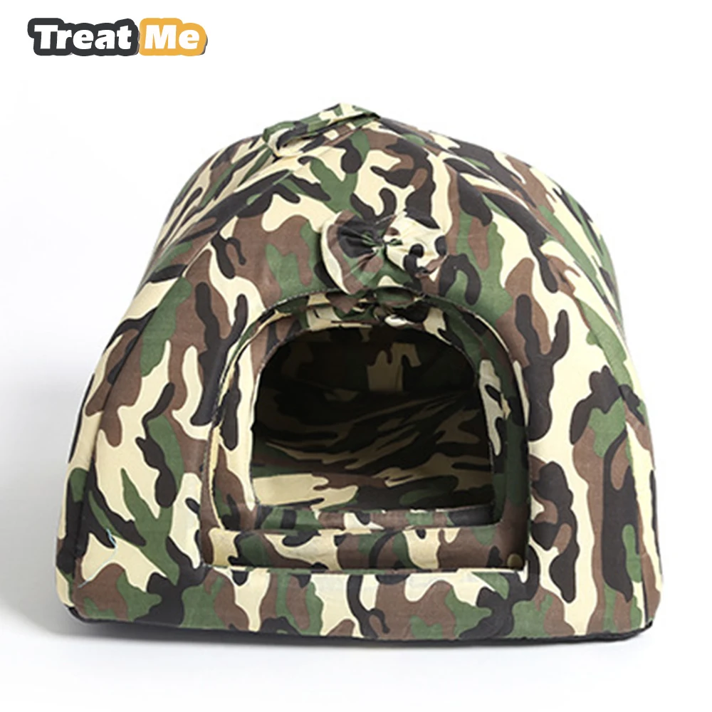 Pet Dog House Warmer Nest Dogs Bed All Seasons Available Camouflage Pet House Soft And