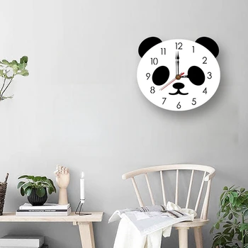 

Lovely Panda Clocks Wall Stickers For Kids Rooms Wall Clocks Home Decoration Clock Stickers