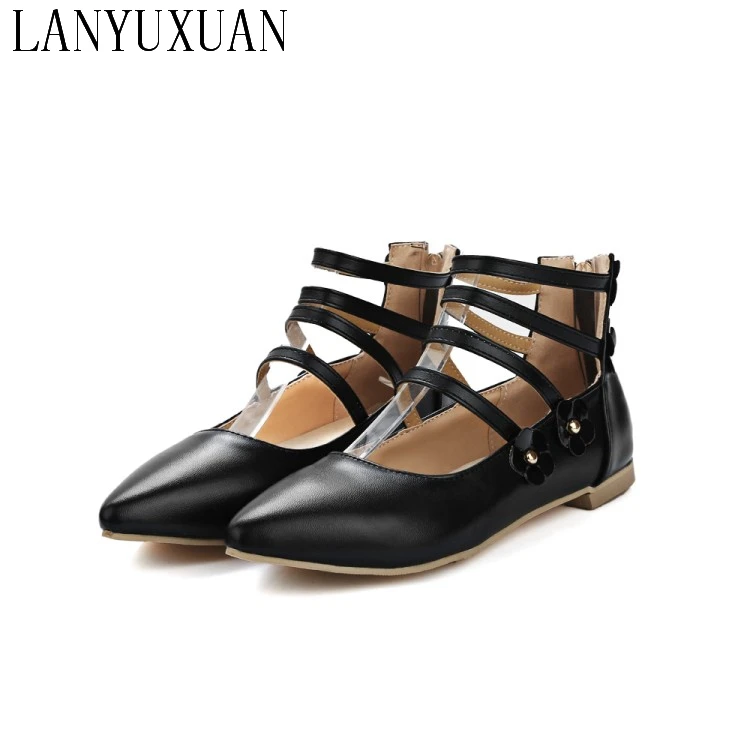

Sale Big Size 34-48 2017 New Bottom Women Ballerina For Ballet Shoes Flats Pointed Toe Spring Autumn shoes T750