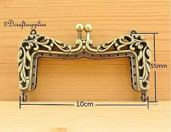 

metal frame sewing bag purse frame clasp alloying 10 cm anti bronze D24