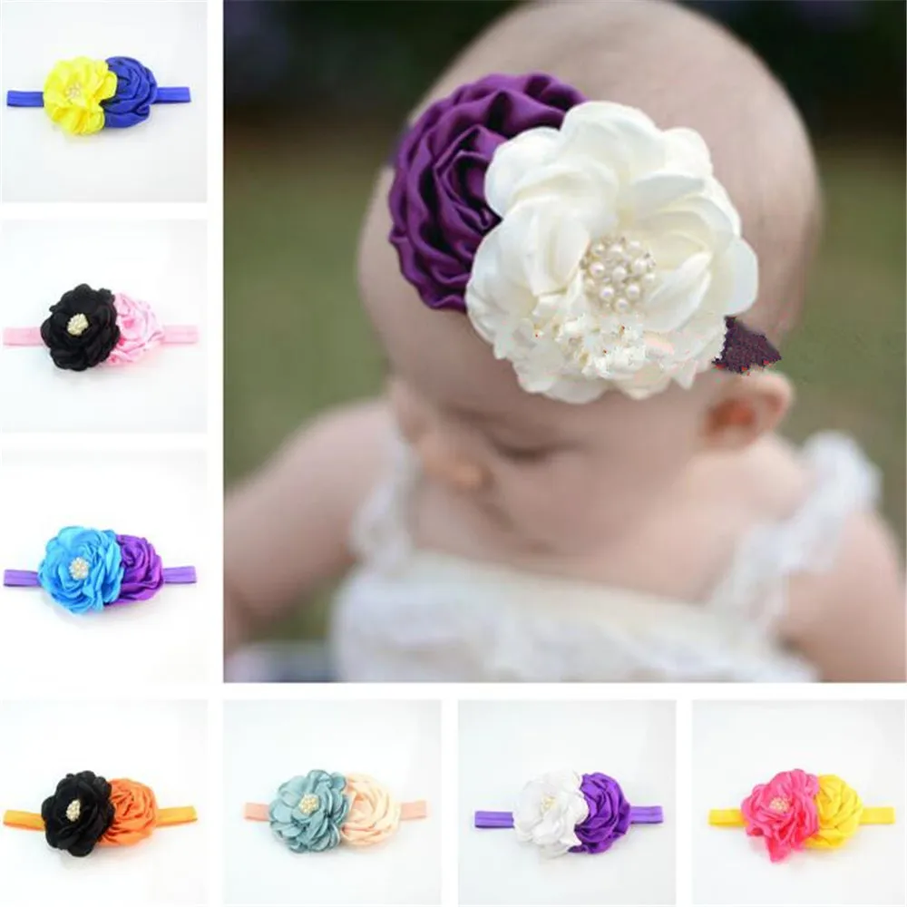 MHS.SUN 5PCS Newest Flower Baby Girls Hairbands Headpieces Fashion