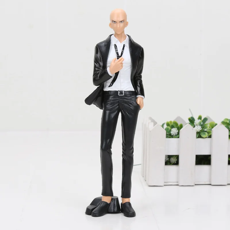 DXF аниме один удар человек Сайтама фигурка игрушки Сайтама figma 310 575 Genos Nendoroid фигурка ПВХ модель игрушки - Цвет: black without box