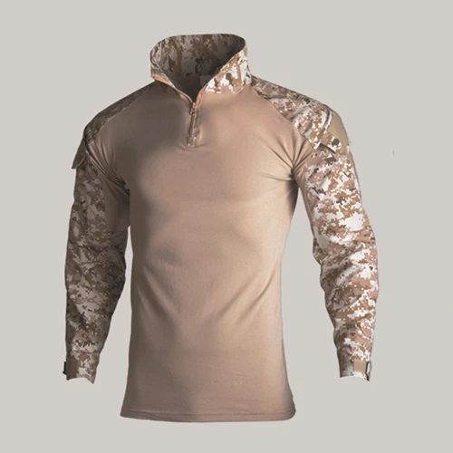 Тактическая камуфляжная Военная Униформа США армейская боевая рубашка карго Мультикам страйкбол Пейнтбол военная верхняя одежда с наколенниками - Цвет: DERSERT GREY