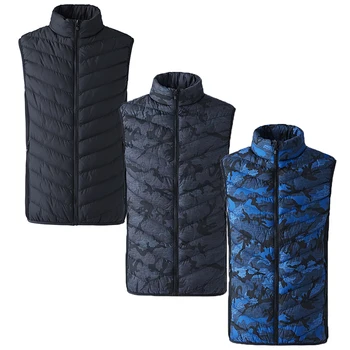 

3 Colors Men Electric Heating Vest Camouflage Winter Thermal Warm Heated Camouflage Jacket Fishing Big Size L-5XL Waistcoat