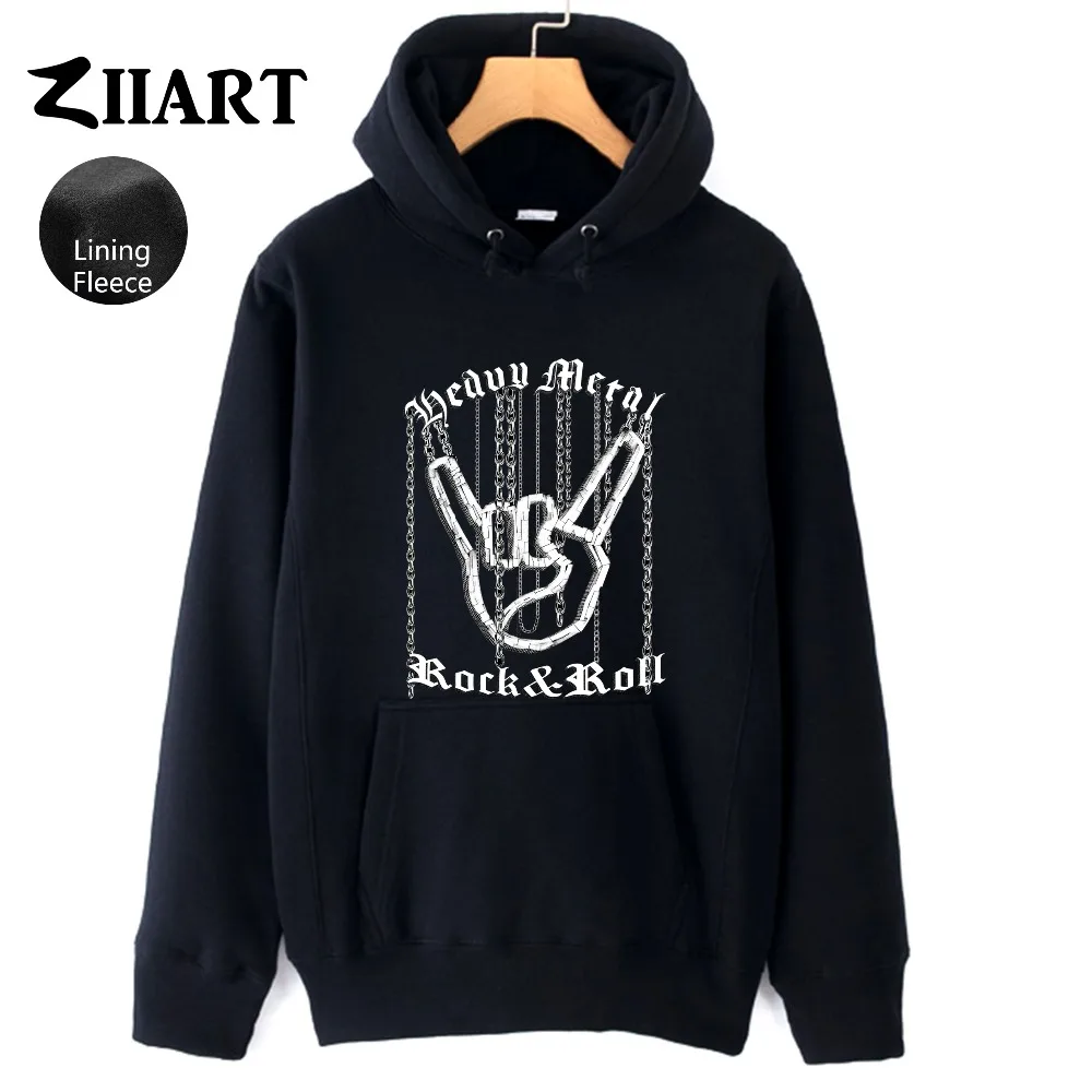 Heavy Metal Rock Roll Hand Chain Horned Gesture Corna Mano Cornuta Girls Woman fleece Hoodie couple clothes ZIIART Heavy Metal Rock Roll Hand Chain Horned Gesture Corna Mano Cornuta Girls Woman fleece Hoodie couple clothes ZIIART