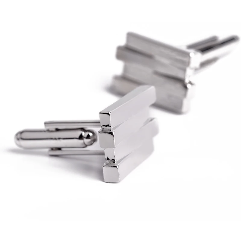 Designer Stereoscopic Ribbed French Cufflinks Mens Geometry Cuff Bottun