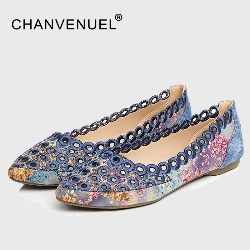 

Special Embroider Women's Flats Shoes Hollow Shallow Pointed Toe Shoes For Women Lightly and Comfortable Slip On Shoes Big Size