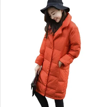 

Female Warm Winter Jacket Women Coat Thin 2018 New Fashion Brand 90% White Duck Down Parka Ultra-light Down Jacket