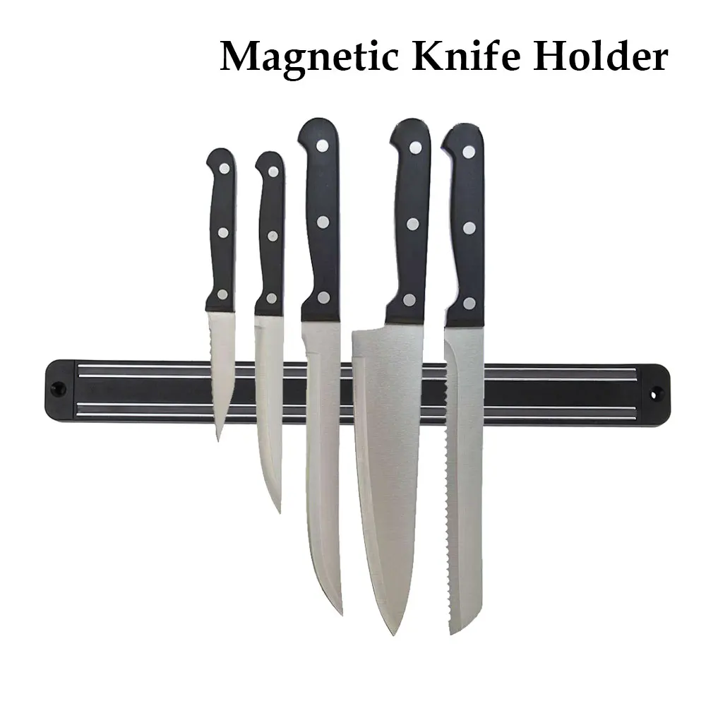 Магнитный держатель для ножей Кухня Стенд стойка Бар настенное крепление ABS металл для блока магнит органайзер для ножей аксессуары для хранения
