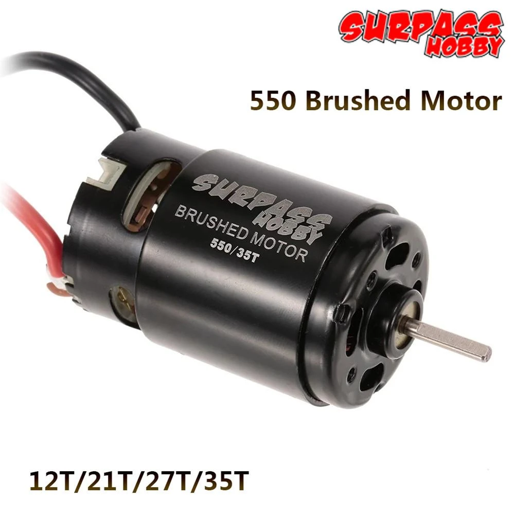 SURPASS HOBBY 550 12T 21T 27T 35T  RC Car Carbon Brushed Motor for 1/10 Vehicle