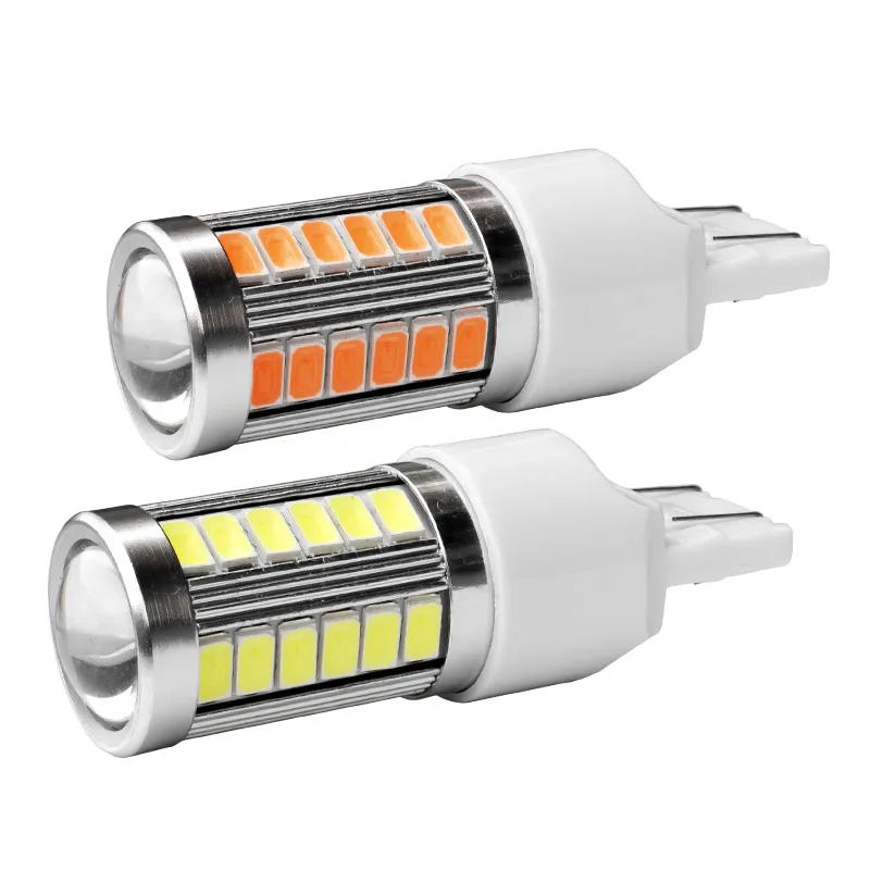 

2 X 5730 White T20 7443 33-LED High Power Backup Reverse Light LED Tail Lamp 7440 7444N white red yellow 12V