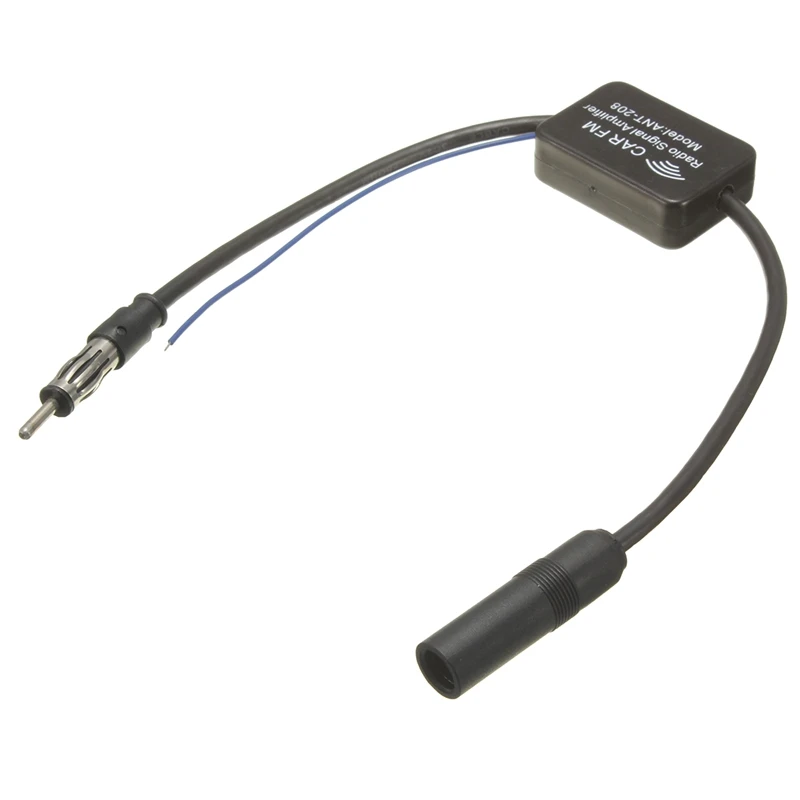 

Black 12V Car Automobile Radio Signal Amplifier ATN-208 Auto FM/AM Antenna Booster Windshield Mount Antenna Aerials 48-860 MHz