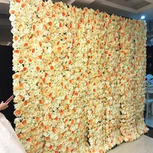 40X60cm Artificial Silk Flower Wall Rose Hydrangea Peony Flower wall decoration wedding stage Hotel Background home decoration