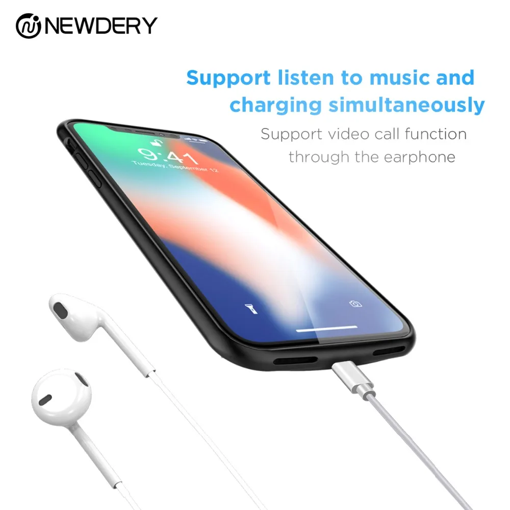NEWDERY hottest Power bank battery cover case 5000mAh for iPhone XR XS Max portable Backup charger case for iPhone 10 XS X NEWDERY hottest Power bank battery cover case 5000mAh for iPhone XR XS Max portable Backup charger case for iPhone 10 XS X
