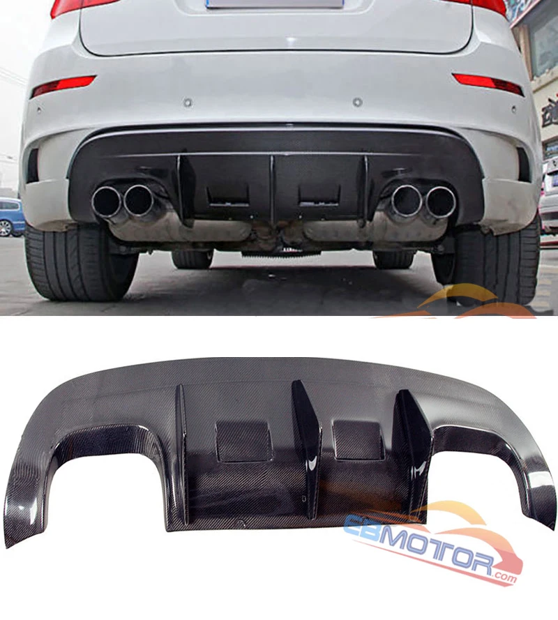 A TYPE Real carbon fiber rear diffuser spoiler for BMW E71 X6 M X6M 2009-2014  B370