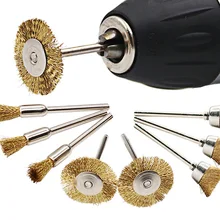 10 шт. проволочные кисти Металлическая щетка для удаления ржавчины кисть для полировки для Dremel инструмент поворотный шлифовальный