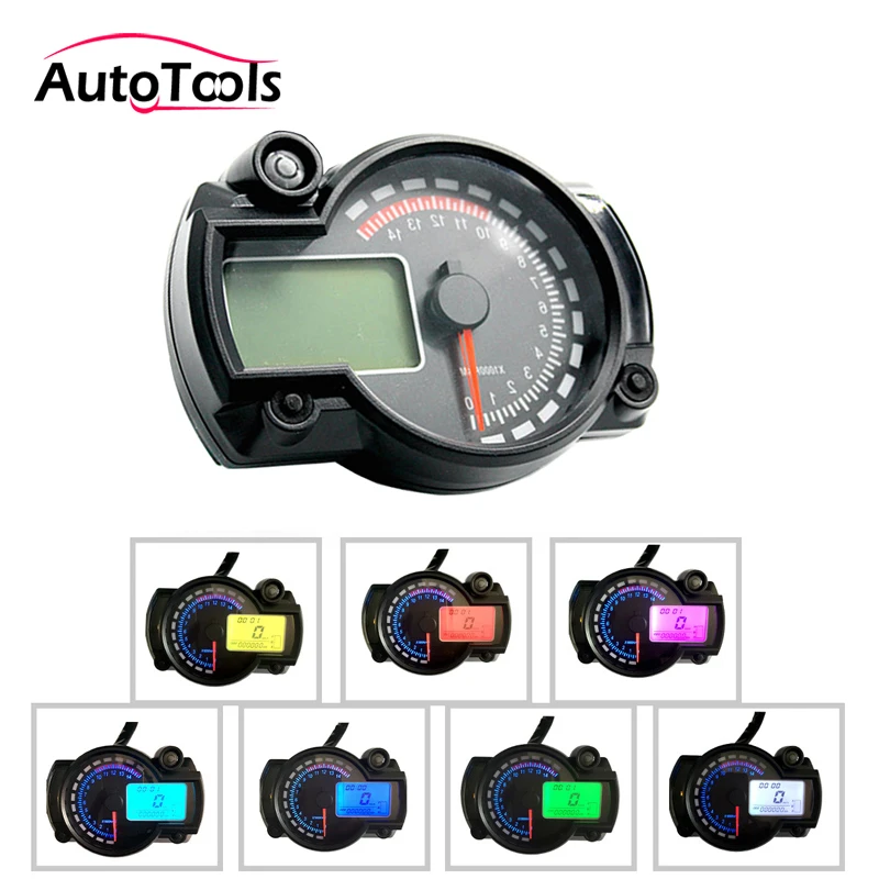 

Motorcycle Speedometer Instrument assembly kit with Digital LCD Gauge Tachometer Odometer motorcycle accessory kit