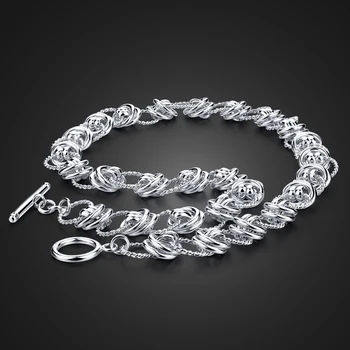 

Lady wide Pendant necklace.Fashion 10 mm50cm sterling silver necklace.Solid 925 silver women necklace.Wholesale silver jewelry