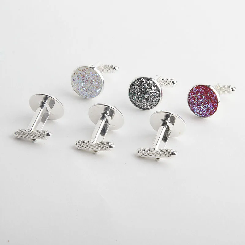 2018-Simple-Luxury-AB-Color-Drusy-Stone-Cufflinks-for-Men-Women-Round-Rhinestone-Cuff-links-Gift (1)