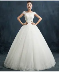 2019 Тюлевое кружевное бальное платье длиной до пола, свадебное платье, кружевное платье невесты с бисером, бесплатная доставка