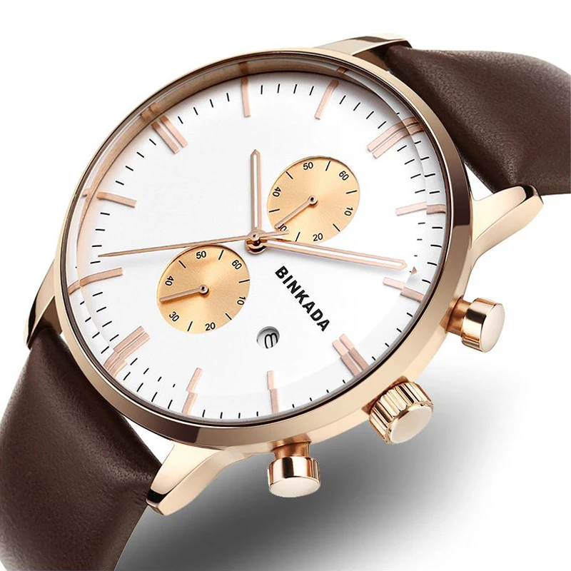 Men's quartz watch waterproof leather minimalist leisure 2018 new moment sport wrist clock top brand luxury 27
