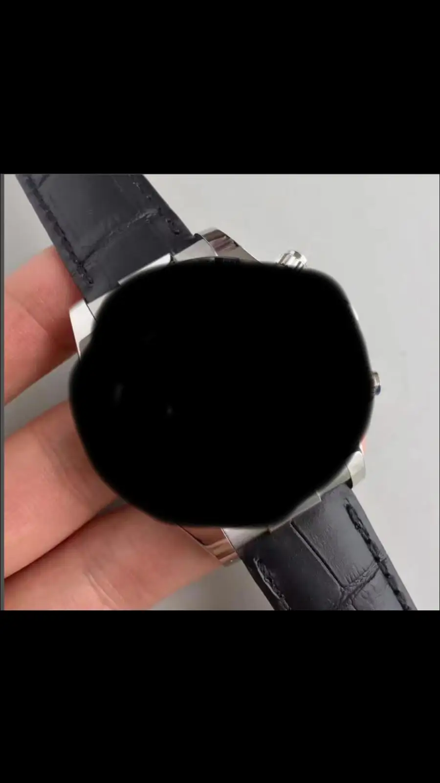 

Black Leather Strap WIth Clasp 20mm Nato Strap Watch Band Men Silver Pin Buckle Watch Band