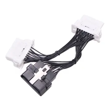 

AUTO 30 CM OBD2 OBDII J1962 Y cable connector 16 pin Splitter Extension Auto Car Extension Cable Adapter