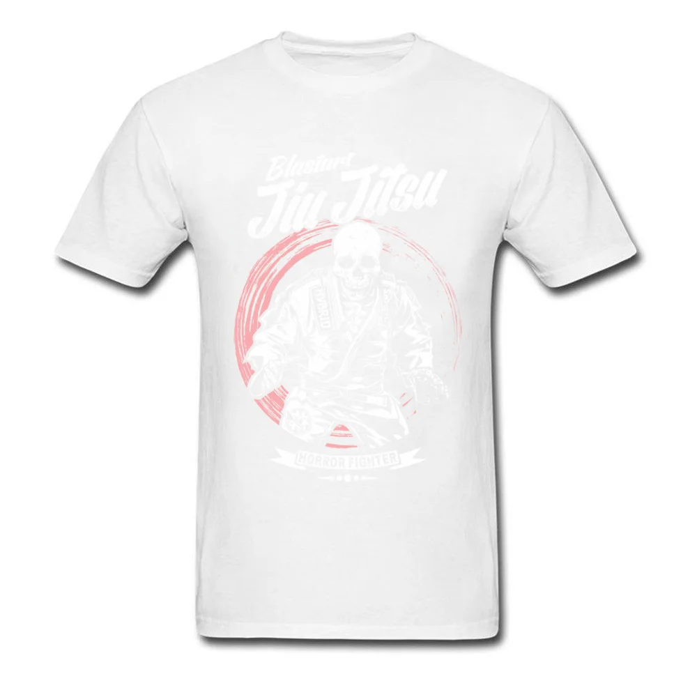 Jiu jitsu Horror Fighter 100% Cotton Fabric Men's Short Sleeve Tees Summer Autumn T Shirts Normal Tee Shirt Company Round Collar Jiu jitsu Horror Fighter white