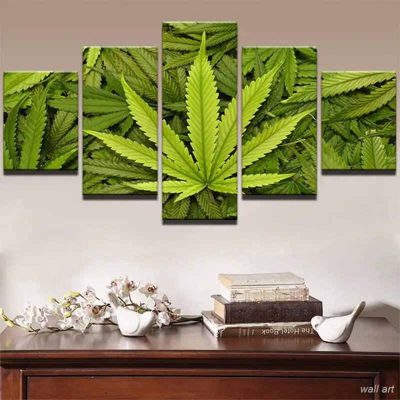 Современные холщовые стеновые художественные постеры рамка зеленая жизнь