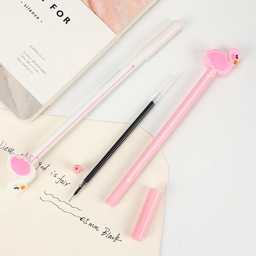 Креативный Фламинго Лебедь Милая гелевая ручка подпись ручка Escolar Papelaria школьные офисные принадлежности подарок