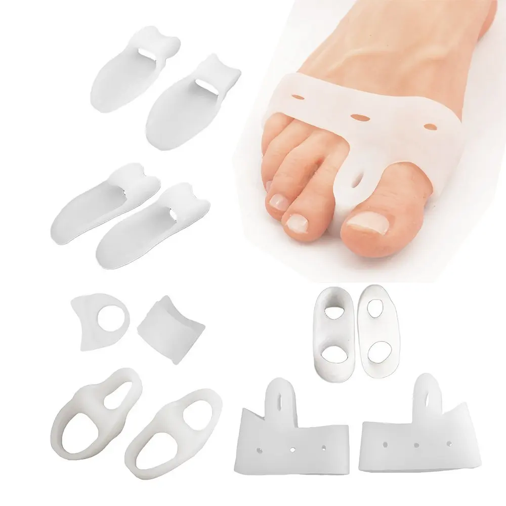 

12Pcs Daily Use Biological Silicone Big Toe Hallux Valgus Corrector Bunions Treatment Appliance Toe Separator Feet Care D0095