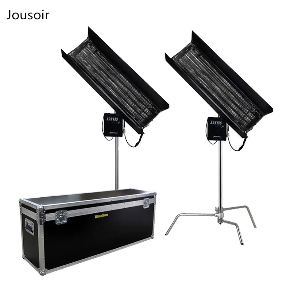ALUMOTECH-As-Kinoflo-2Kit-300w-4FT-4Bank-Fluorescent-Light-Ballast-Tubes-C-Stand-Egg-Crate