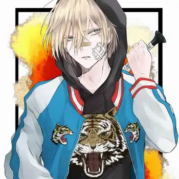 

Oct. Home Textile Polyester One-sided Two-sided Square Pillow Case Japanese Anime Yuri On Ice Yuri Plisetsky Gift New #41414