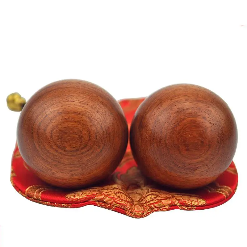 Твердый деревянный зеленый сандаловое дерево/палисандр здоровье 48 мм ручной шар деревянный Аннато массаж ручной гимнастический мяч китайский национальный подарок