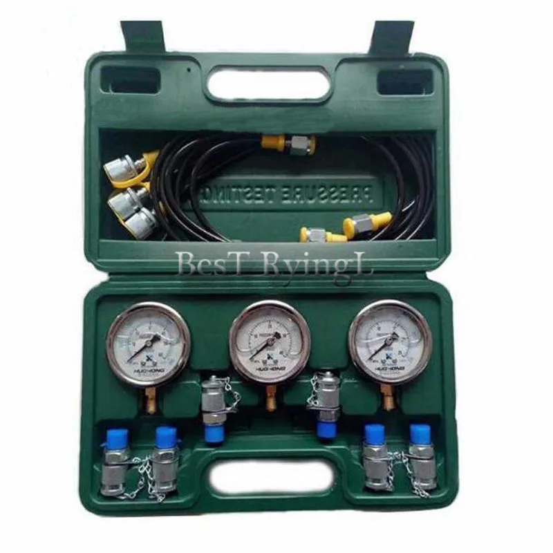 YY Hydraulic pressure guage Excavator Hydraulic Pressure Test Kit with Testing Hose Coupling and Gauge Tools