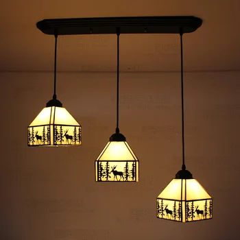 

European America Vintage Tiffany Retro Pendant Light Hallway Cozy Bedroom Bar Dining Room Lamp Kitchen Chandelier