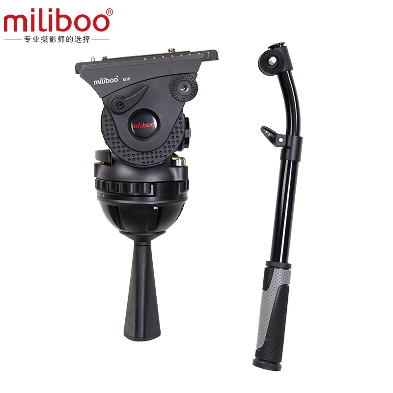 

miliboo M15 Professional Broadcast Movie Adjustable Hydraulic Camera Fluid Head Tripod Head Stand Load 15 kg with 100mm Bowl