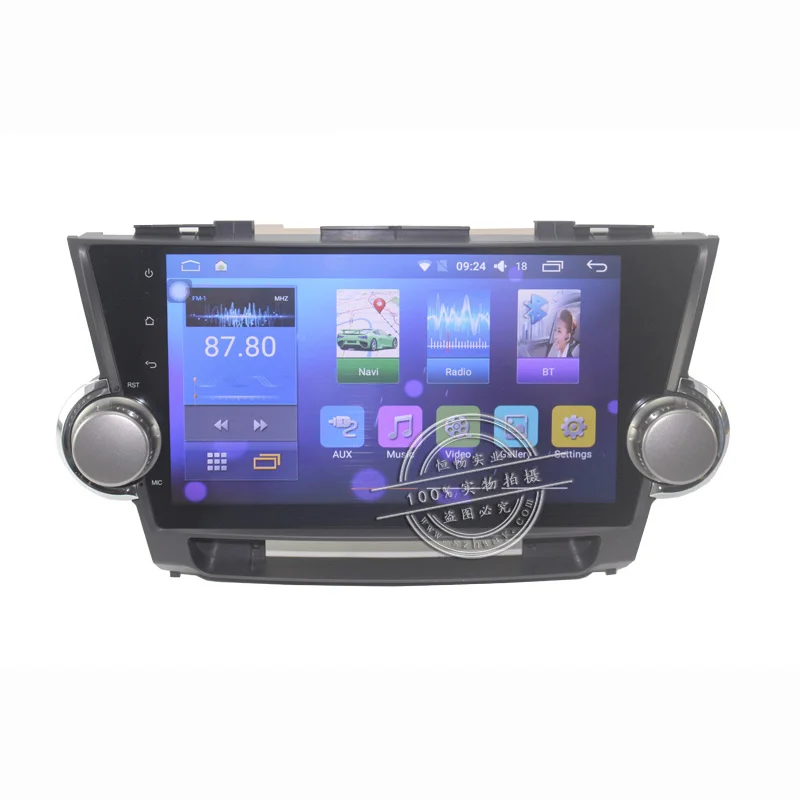 Cheap Bway 10.2"Car radio for Toyota Highlander Kluger 2008 2009 2010 2011 2012 Quadcore Android 7.0 car dvd player with 1 G RAM 16G 3