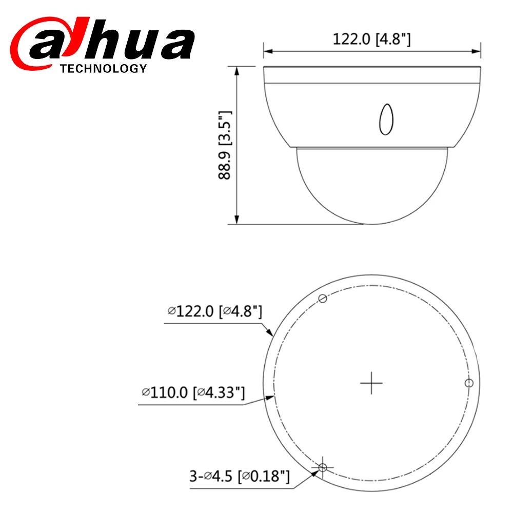 Dahua IPC HDBW4433R AS 4MP CCTV IP камера Поддержка IK10 IP67 аудио вход/выход и порт сигнализации PoE