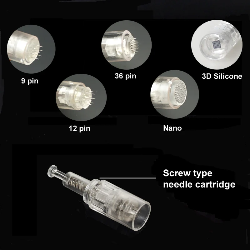 100 шт одноразовый 9pin 12 pin 36 nano/ 3D Силиконовая игла картридж винт головка для дермы