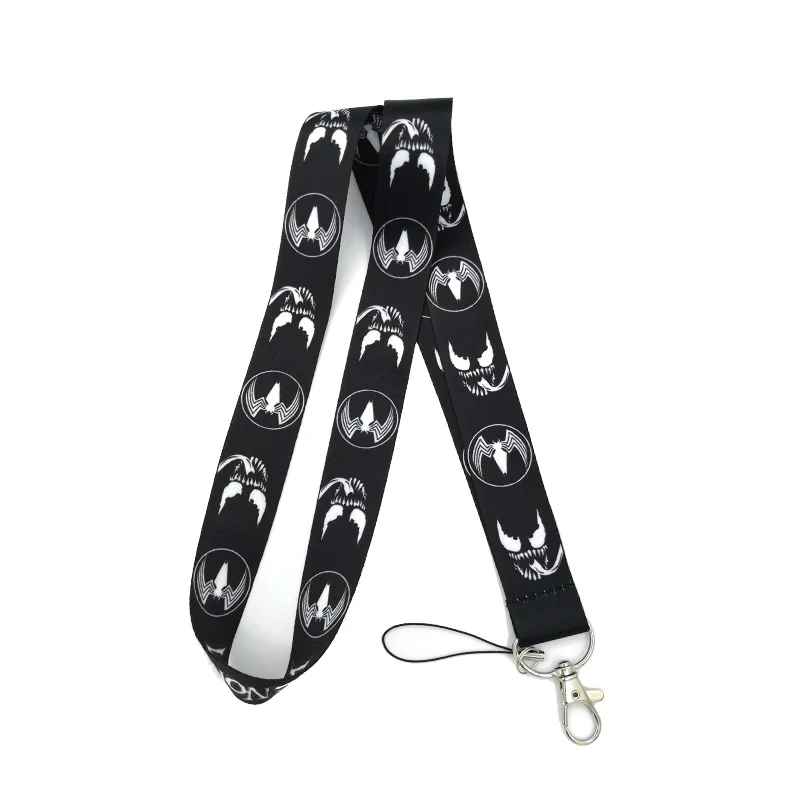 

10pcs Regooly RE136 Venom HERO fans Neck keychain necklace Cartoon Neck Strap Lanyard ID badge holder Keychain Lanyards present