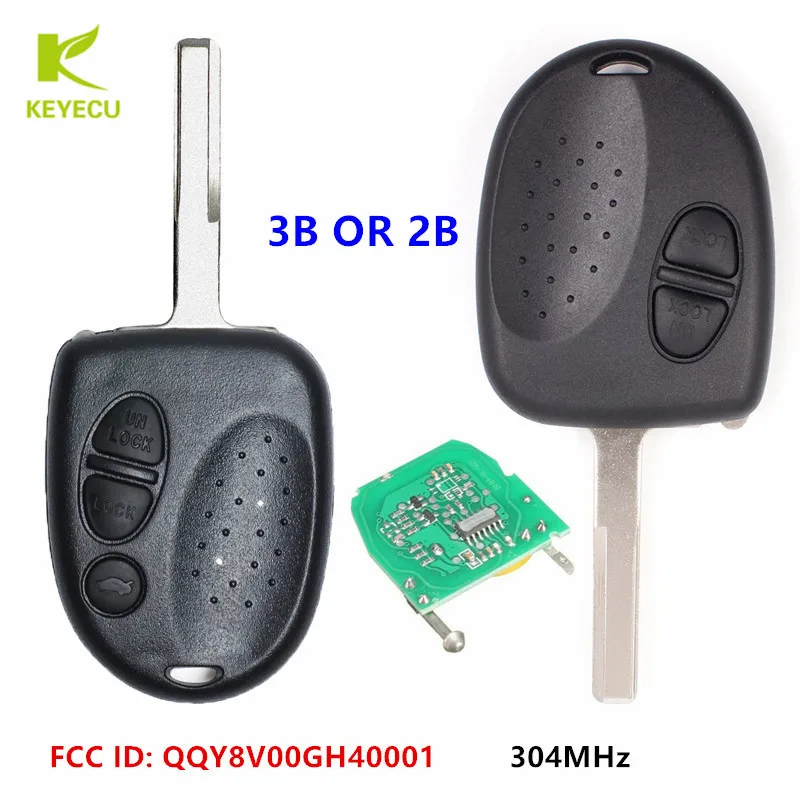 

KEYECU Replacement New Keyless Entry Remote Key Fob 304MHz Smart Key ID46 for Pontiac GTO 2004 -2006 FCC ID: QQY8V00GH40001