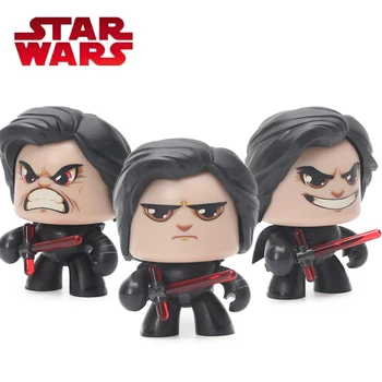 

9cm Star Wars Toy Face Change Mighty Muggs Darth Vader Kylo Ren PVC Action Figures Princess Leia Luke Skywalker Figure Model