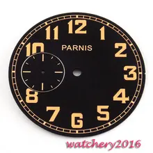 40,6 мм черный циферблат orange marks fit ETA 6497 move мужчины t мужские часы циферблат