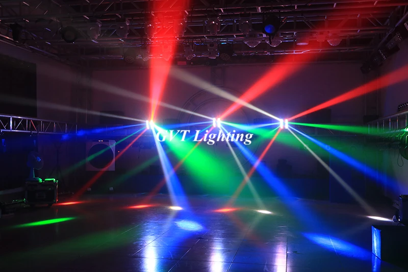 Лидер продаж мини Паучьей двигающейся головой 8x10w Cree светодиодный RGBW Луч этап Dj диско лазерное шоу звук светильник