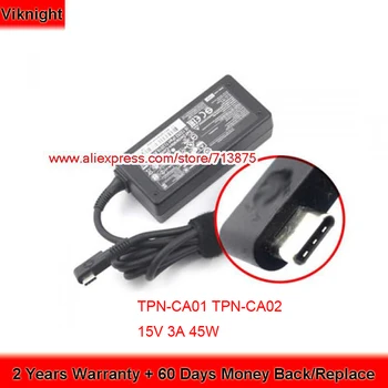 

Genuine 15V 3A HQ-TRE TPN-CA01 TPN-CA02 Type C DC Adapter for HP SPECTRE X360 13-W013DX X2 1012G1 12B017-CA